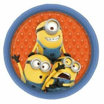 Minions 23cm 8 Pack Plates