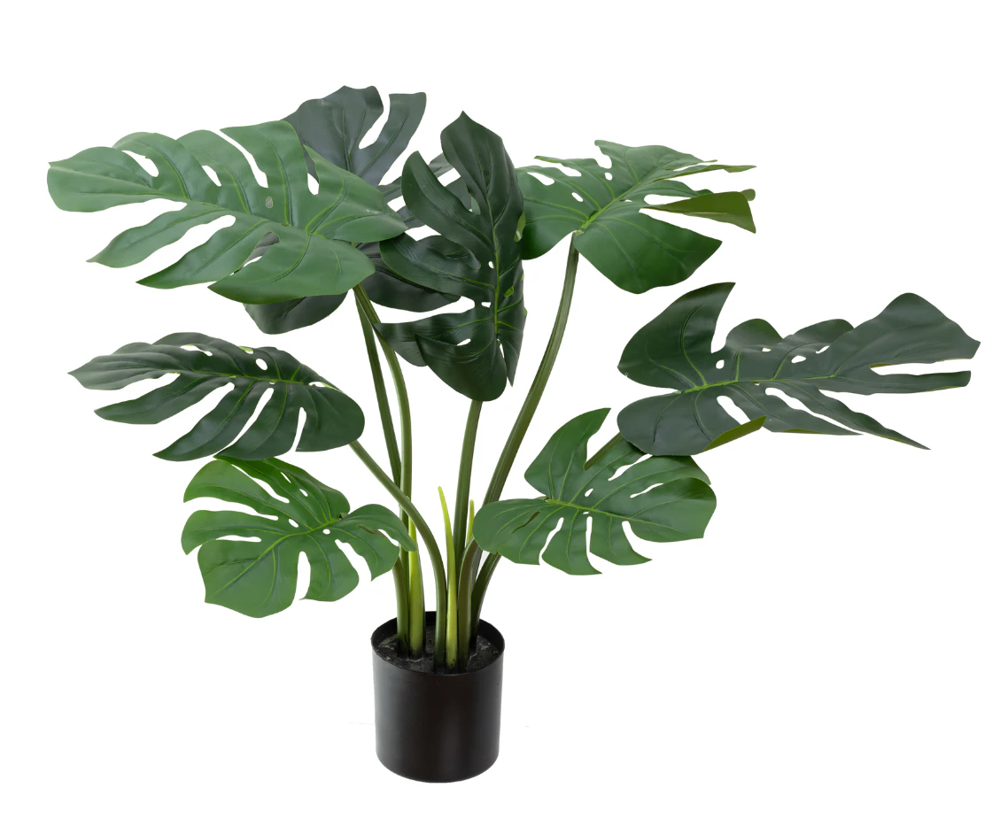 75cm Potted Faux Monstera Vine Plant Artificial Flowers Interior Decoration