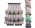 Kitchen Farm Bird Print Two-row Eggs Collecting Gathering Apron Pocket Holder-23#