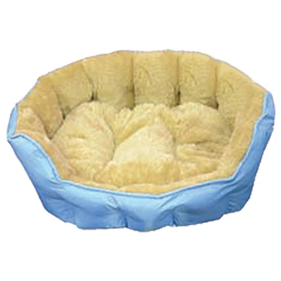 Dog Bed Cat Pet Beds Reversible Bedding Luxury Puppy Soft Waterproof Large Red - Baby Blue