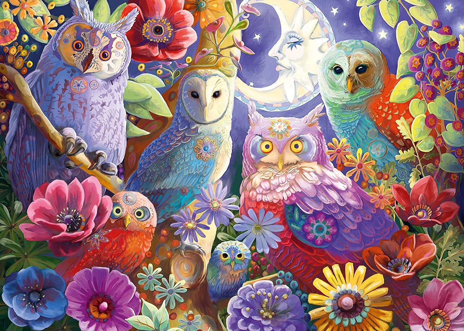 300pc Ravensburger Night Owl Hoot Family Jigsaw Puzzle Interactive Play Toy