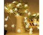 USB 20LED Snowflake Shape Fairy String Light Christmas Holiday Party Tree Decor