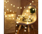 USB 20LED Snowflake Shape Fairy String Light Christmas Holiday Party Tree Decor