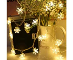 USB 20LED Snowflake Shape Fairy String Light Christmas Holiday Party Tree Decor