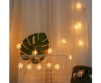 USB 20LED Snowflake Shape Fairy String Light Christmas Holiday Party Tree Decor