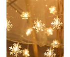 USB 20LED Snowflake Shape Fairy String Light Christmas Holiday Party Tree Decor