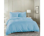 Aqua 100% Cotton 1000TC Single/KS/Double/Queen/King/Super K Quilt/Duvet Cover Set