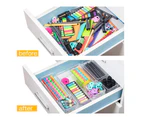 16pcs Drawer Desk Draw Cutlery Storage Tray Office/Home Kitchen Organiser Box