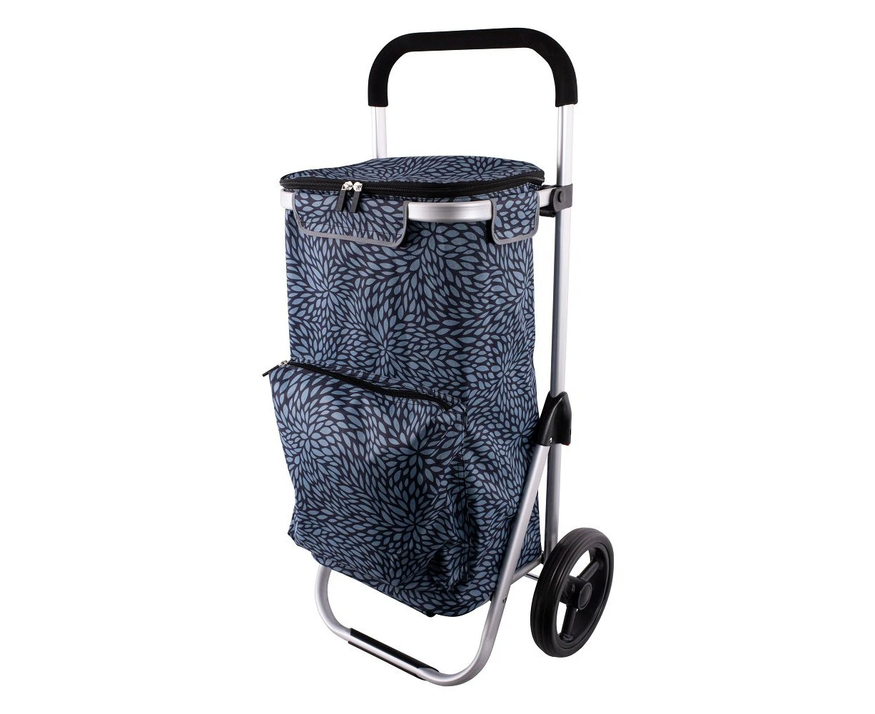 Karlstert Deluxe Shopping Trolley 40L Blue Petal