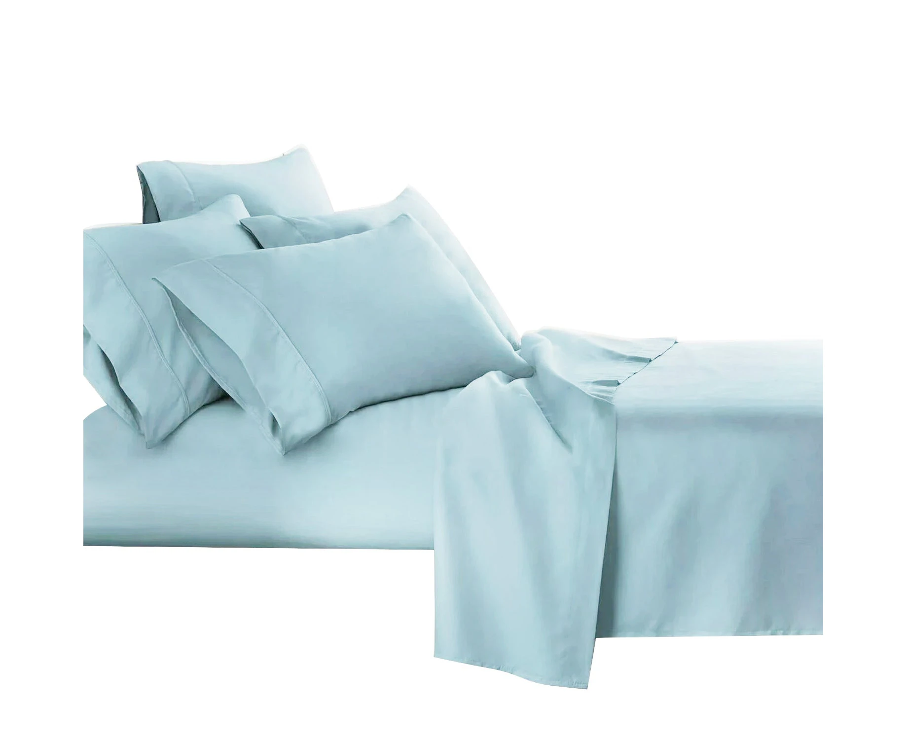 2000TC Aqua Bamboo Cooling Sheet Set Ultra Soft Breathable Flat Sheet Fitted