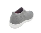 MVP Fly Mens Shoes Knitted Top Pull On Casual Lightweight Sole Soft - Grey