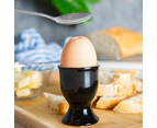 6x Coloured Ceramic Egg Cups Breakfast Hard Soft Boiled Egg Holder 5cm Black
