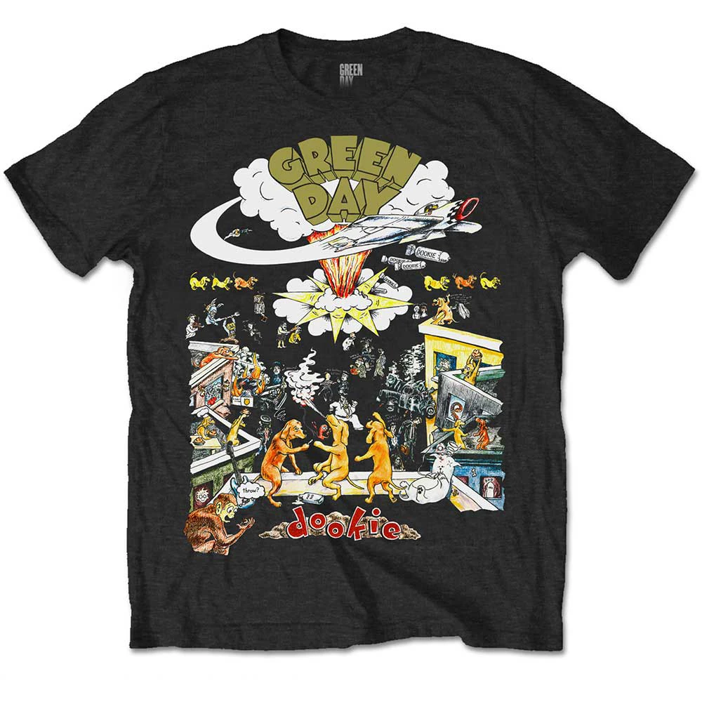 Green Day 'Dookie 1994 Tour' (Black) T-Shirt