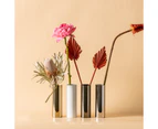 Urban Eden 6x20cm Gunmetal Candlestick Flower Vase