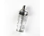 400ml Stainless Steel Glass Cocktail Martini Drink Shaker