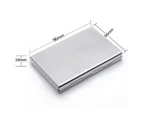 Silver Deluxe Anti RFID Blocking Credit Card Holder Protector Case Slim Stainless Steel Metal ID Card Wallet Purse