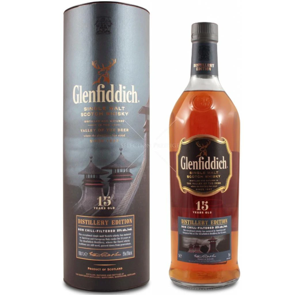 GLENFIDDICH 15 YEAR SOLERA SINGLE MALT SCOTCH 40% WHISKY