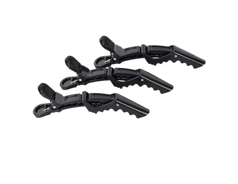 Hair Clips Alligator Crocodile For Women Sectioning Non-slip Styling Premium Cutting Hairclip Clip Salon Tool Matte Section Professional Black 10x