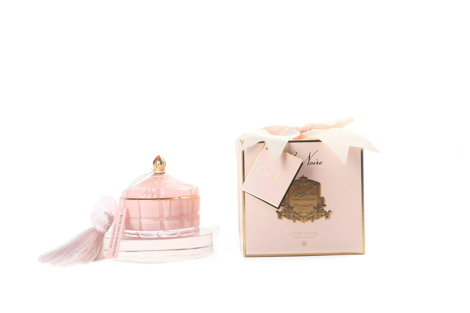 Cote Noire Art Deco Candle Small 200 g - Pink & Gold Pink Champagne GML45002