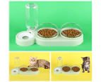 Dog Cat Bowls Automatic Pet Feeder Double Food Bowl with Automatic Water Bottle Bowl Detachable Small and Medium Dogs and Cats Use-PINK