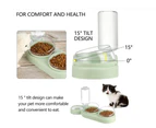 Dog Cat Bowls Automatic Pet Feeder Double Food Bowl with Automatic Water Bottle Bowl Detachable Small and Medium Dogs and Cats Use-PINK