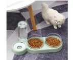 Dog Cat Bowls Automatic Pet Feeder Double Food Bowl with Automatic Water Bottle Bowl Detachable Small and Medium Dogs and Cats Use-PINK