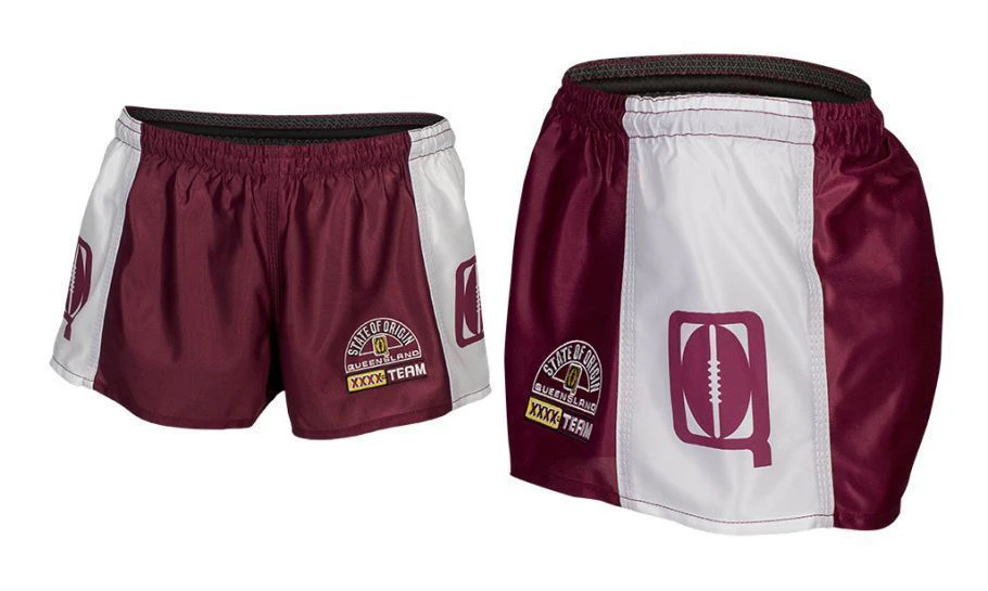 Queensland Maroons State Of Origin Classic Heritage Hero Footy Shorts Size S-4XL