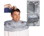 Foldable Breathable Adult Salon Barber Hair Cutting Cloak Umbrella Cape Cloth Silver Gray