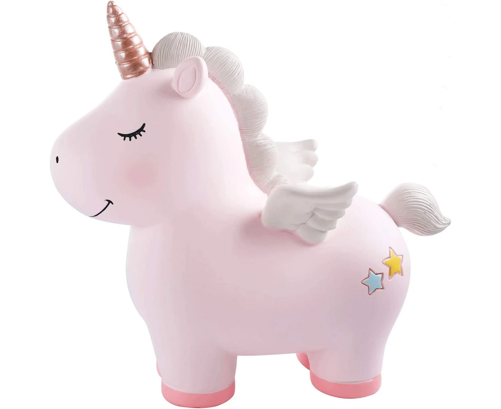 Lovely Rainbow Unicorn Piggy Bank for Girls, Resin Unicorn Piggy Bank Toys, Kid‘s Money Banks Coin Banks, Unicorn Gifts - Medium