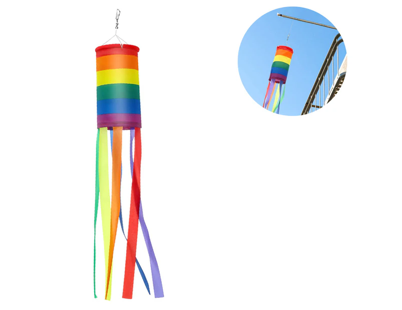 Rainbow Hair Dryer Flag Windsock Colorful decoration windsock for hanging outdoors