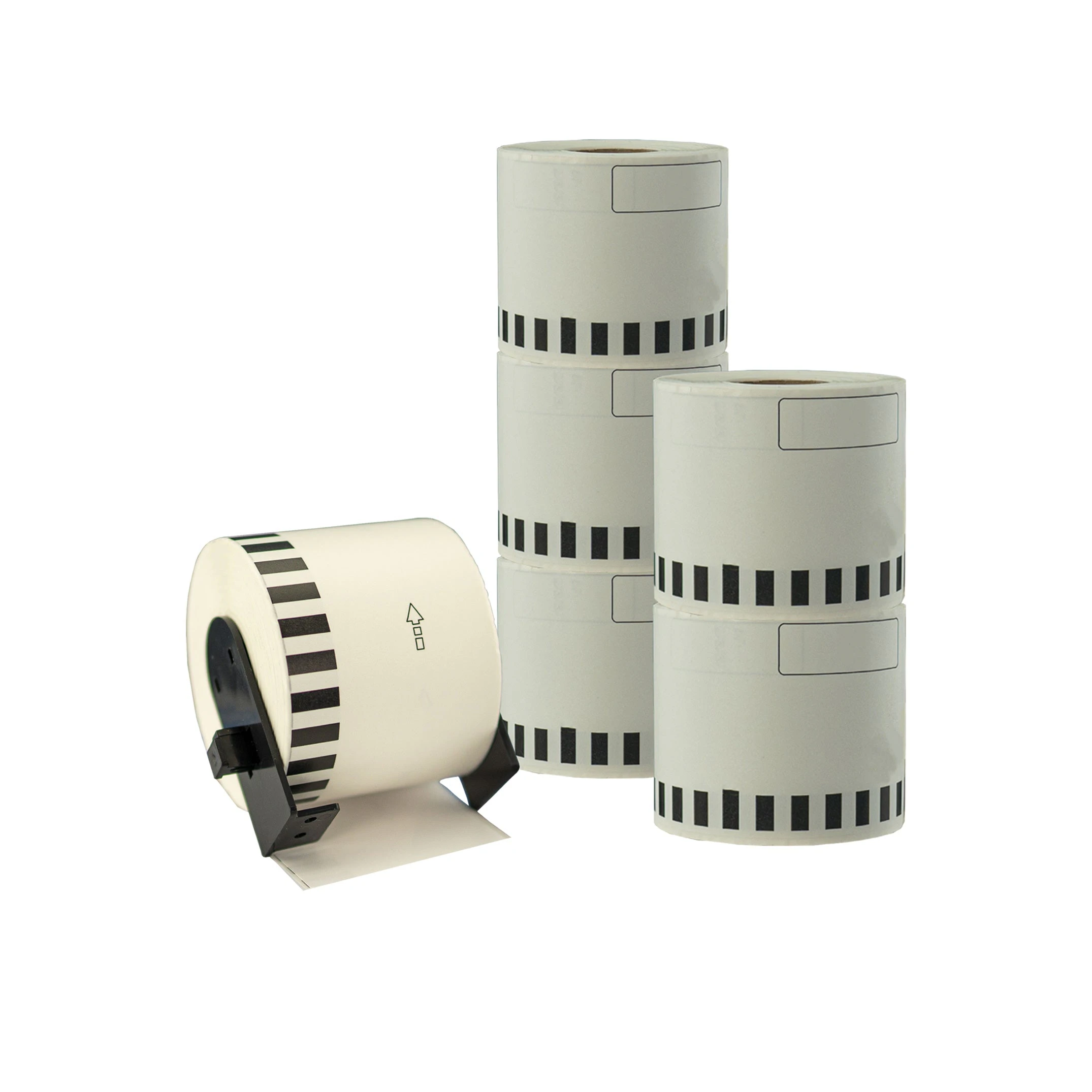 Compatible Brother DK-22205 White Label Tapes 62mm x 30.48m Continuous Length 5+1