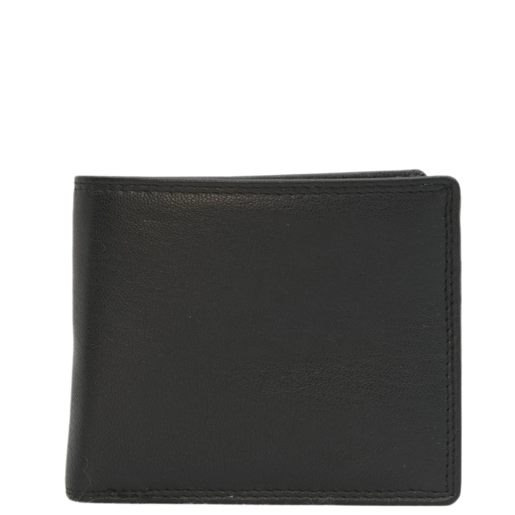 Seira Men's Leather Wallet with Flap Window ID - Black