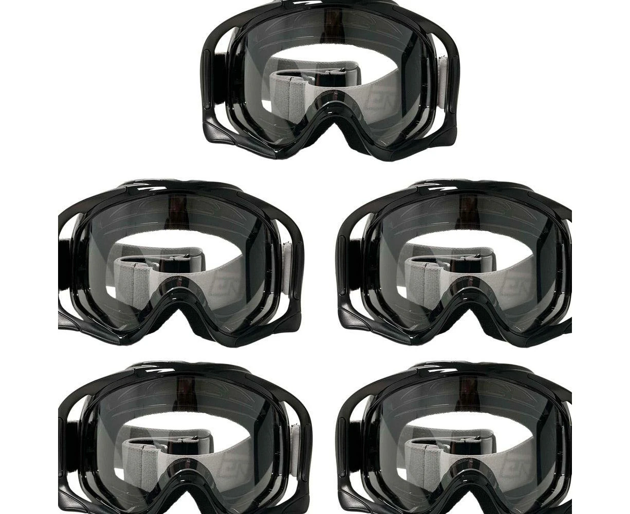 Black Motorcycle Goggles Motocross Eye Protection Bulk 5pcs Snow Ski Goggles