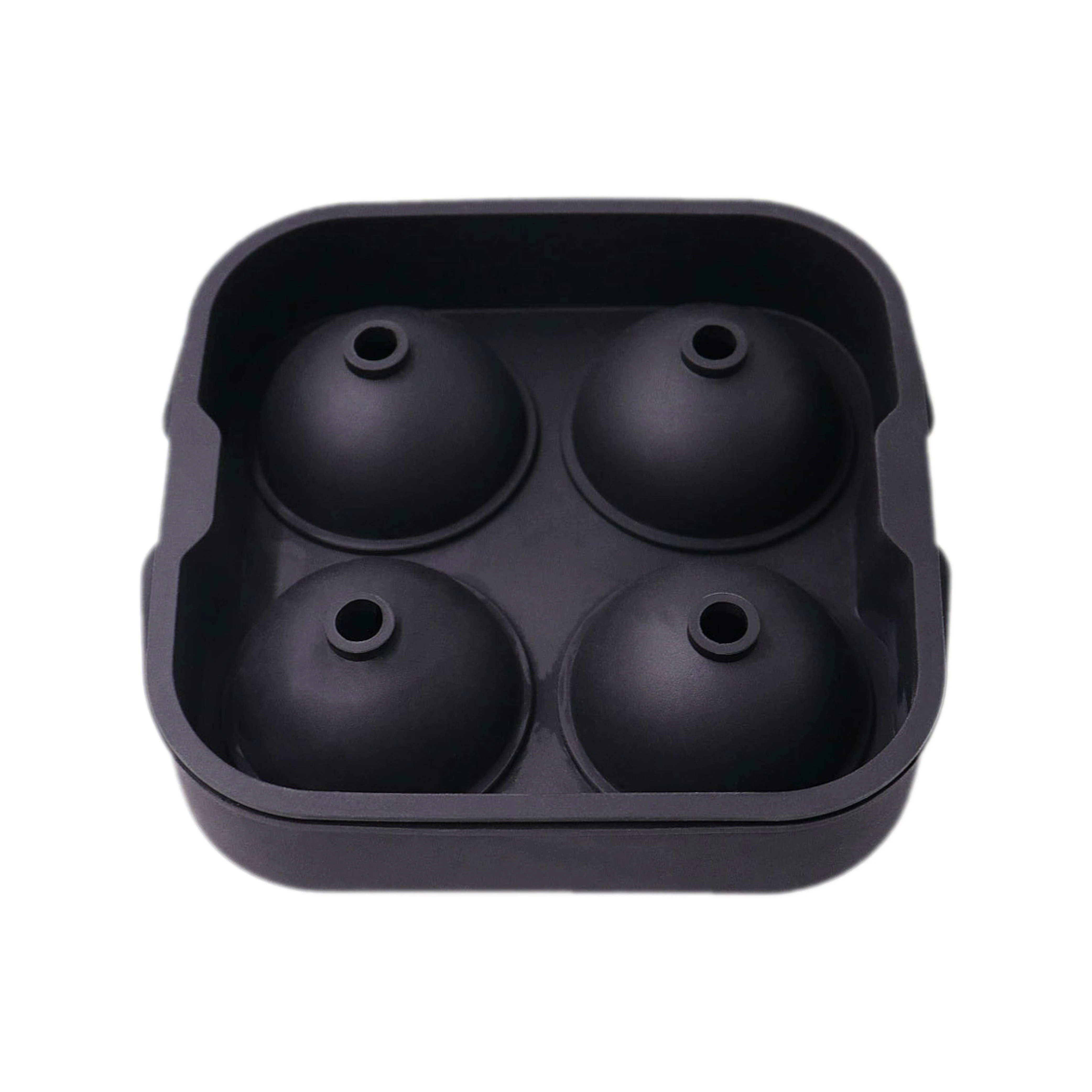 Hydro Mate Whiskey Ice Ball Maker Silicone Cube Tray - 4 Grids