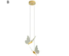 Mini Chandelier Soft Light Eye Protection High-transmitting Decorative Luxury Butterfly Bedside Chandelier for Bedroom-B