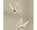 Mini Chandelier Soft Light Eye Protection High-transmitting Decorative Luxury Butterfly Bedside Chandelier for Bedroom-B