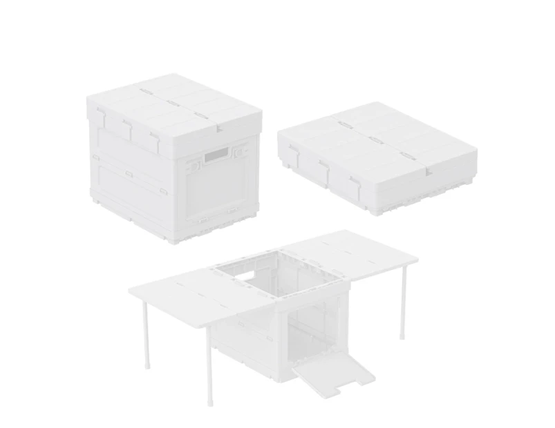 Outdoor Bees Foldable Picnic Table Storage Box - White