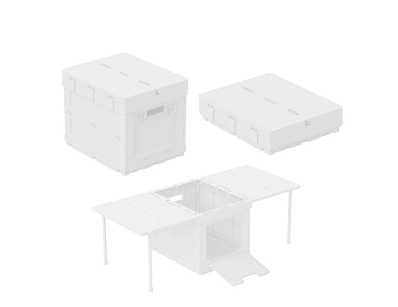 Outdoor Bees Foldable Picnic Table Storage Box - White