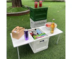 Outdoor Bees Foldable Picnic Table Storage Box - White