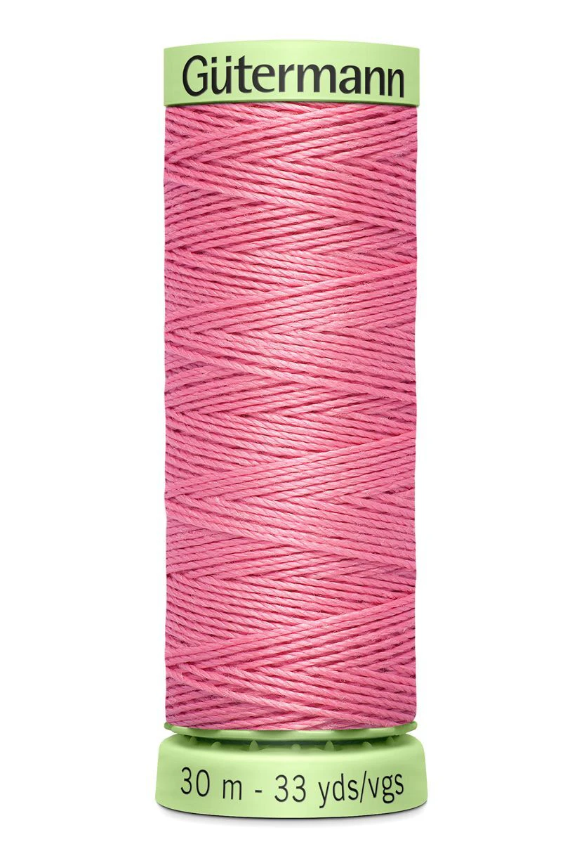 Gutermann Top Stitch Thread #889 ROSE PINK 30m Spool High Lustre, Bold Sewing