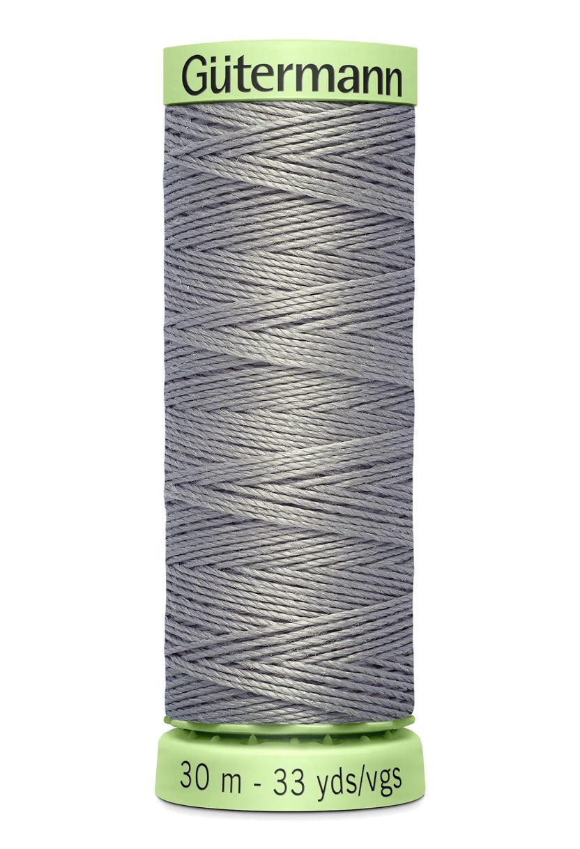 Gutermann Top Stitch Thread #634 GREY 30m Spool High Lustre, Bold Sewing