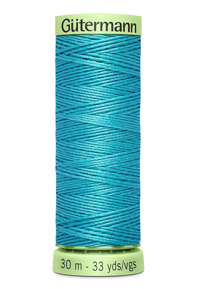 Gutermann Top Stitch Thread #714 TURQUOISE 30m Spool High Lustre, Bold Sewing