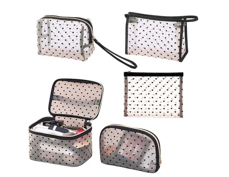 5Pcs Set Makeup Bag Cosmetic Bag Makeup Brushes Organizers