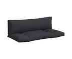 vidaXL Pallet Cushions 2 pcs Black Fabric