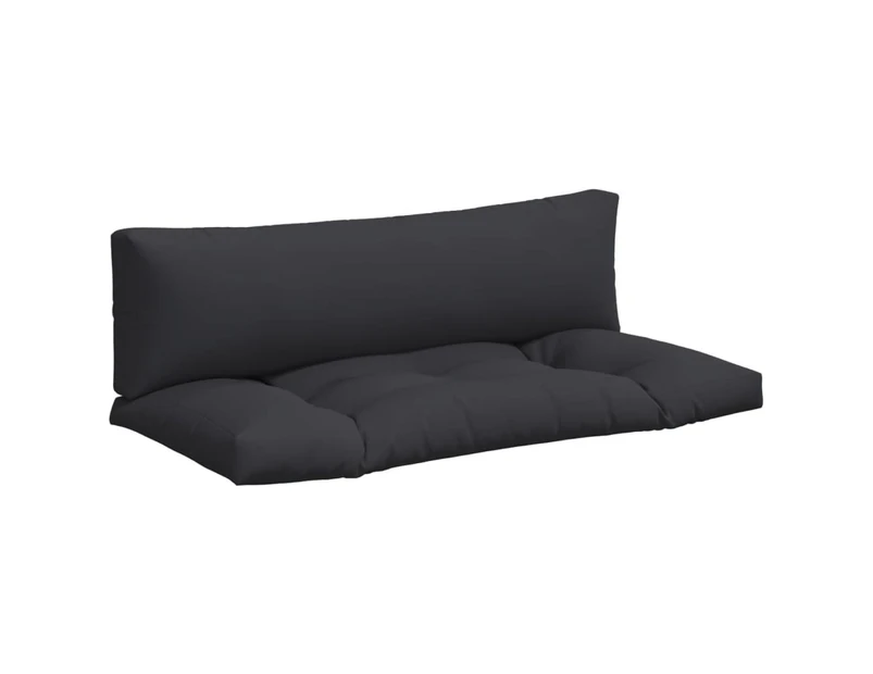 vidaXL Pallet Cushions 2 pcs Black Fabric