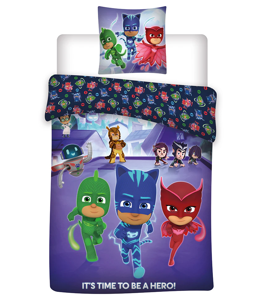 PJ Masks Kids Quilt Cover Set - Toddler Bed Size