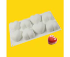 Baking Mold 8-Cavity Non-stick Silicone Heart Shape Cake Mold for Valentine's Day