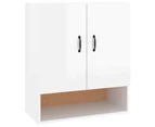 vidaXL Wall Cabinet High Gloss White 60x31x70 cm Engineered Wood