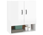 vidaXL Wall Cabinet High Gloss White 60x31x70 cm Engineered Wood