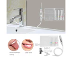 1 Set Oral Irrigator Detachable Nozzles to Grip Food Grade No Water Storage Tooth Stains Low Noise Water Floss Portable Dental Cleaner for Home Use-White